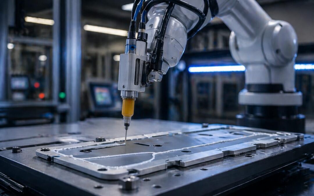 Dépose de colle : précision et rapidité grâce à la robotique DOOSAN