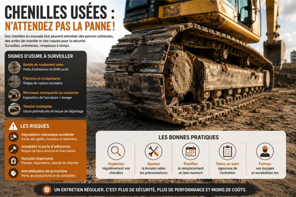 chenille usee chantier